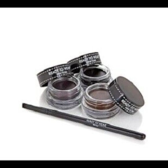 Ready to Wear Eyeluxe Gel Eyeliner Set with Pro Tip Brush - Black, Brown + Plum - Picture 1 of 6